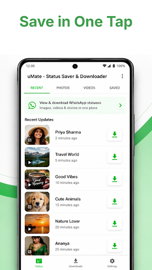 uMate: Status Saver & Download Screenshot 2