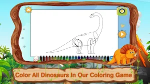 Dinosaur Coloring Pages Puzzle Screenshot 0