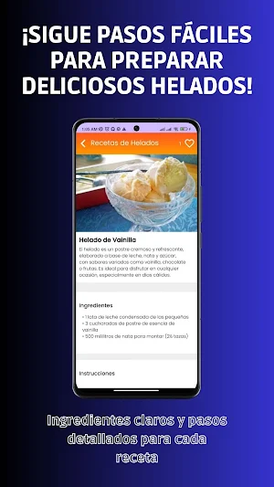 Recetas de Helados Screenshot 2