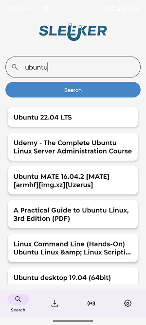 Sleeker - Torrent Search Screenshot 0