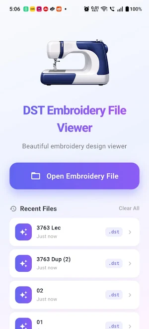 DST Embroidery Design Viewer Screenshot 0
