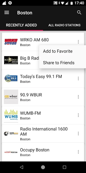 Boston Radio Stations - Massachusetts, USA Screenshot 1