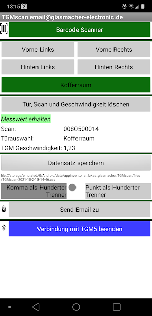 TGMscan APP Screenshot 1