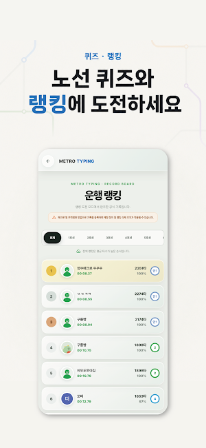 메트로 타이핑 METRO TYPING Screenshot 3