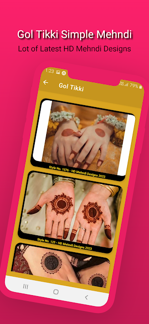 Gol Tikki Mehndi Design Simple Screenshot 2