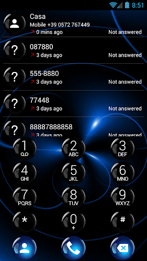 Theme for ExDialer SphereBlack Screenshot 0