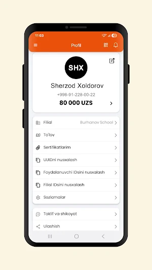 Burhanov | Student Screenshot 3