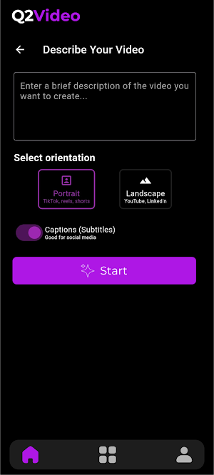 Q2Video: Create. Share. Win. Screenshot 1