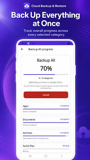 Cloud Backup and Restore Screenshot 1