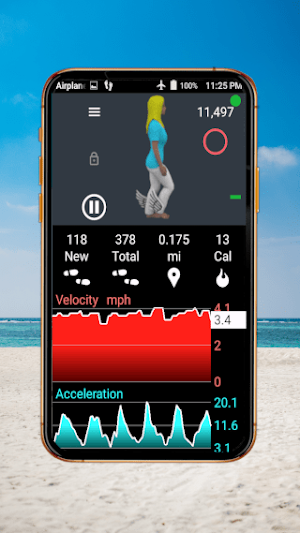 Step counter, pedometer, calorie counter Screenshot 1