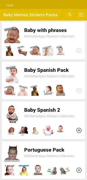 Funny baby faces stickers WAStickerApps Screenshot 1