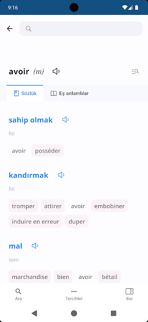 Fransızca Türkçe Sözlük Screenshot 1