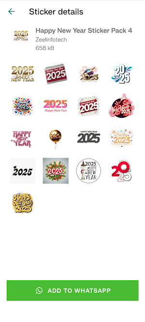 New Year Stickers 2025 Screenshot 3