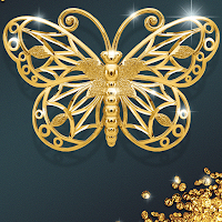 Golden Butterflies Lock Screen