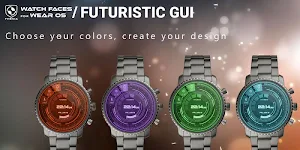 Futuristic GUI Watch Face Screenshot 1