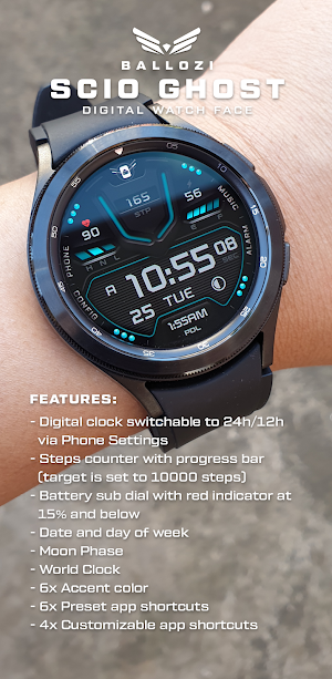 BALLOZI Scio Ghost Watch Face Screenshot 1