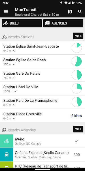 Québec City àVélo Bike - MonTransit Screenshot 0