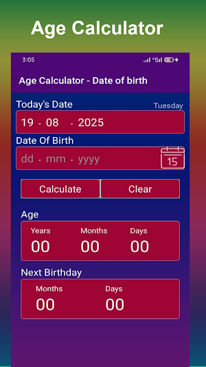 Age Calculator - Date of birth Screenshot 2