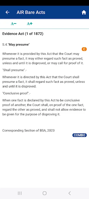 AIR Bare Acts Screenshot 3