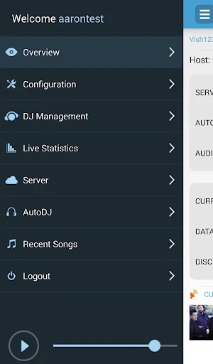 CentovaCast CP Screenshot 2