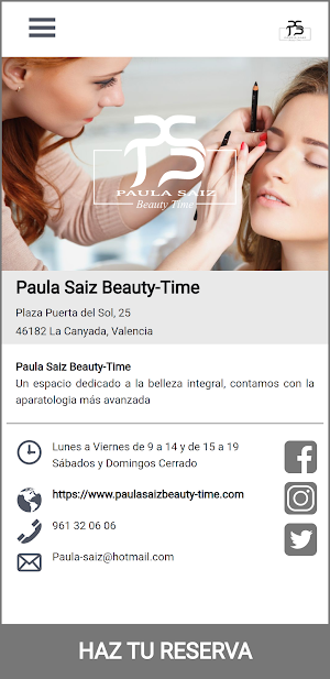 Paula Saiz Beauty-Time Screenshot 0