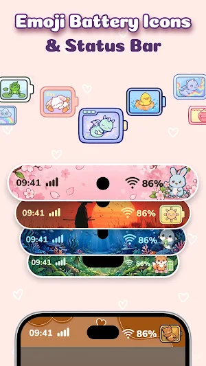 Emoji Battery Icon Custom Bar Screenshot 0