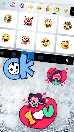 Silver Sparkles Keyboard Background Screenshot 2