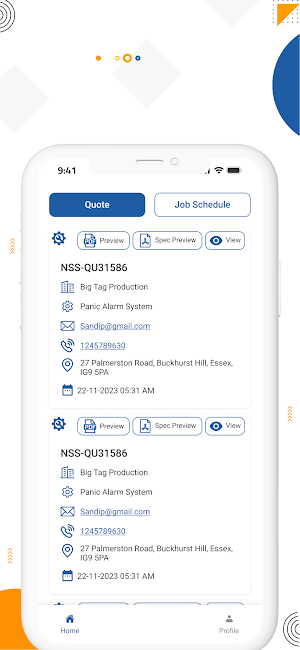 NSSG Customer App Screenshot 1