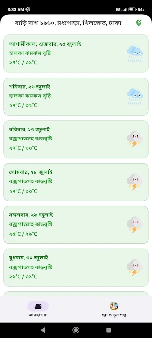Bangla Abohawa বাংলা আবহাওয়া Screenshot 1