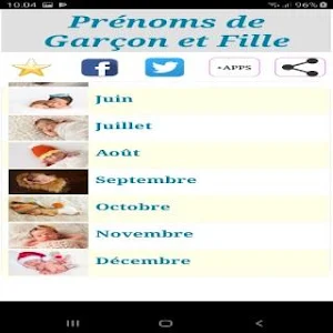 Prénoms du calendrier et leurs significations Screenshot 1