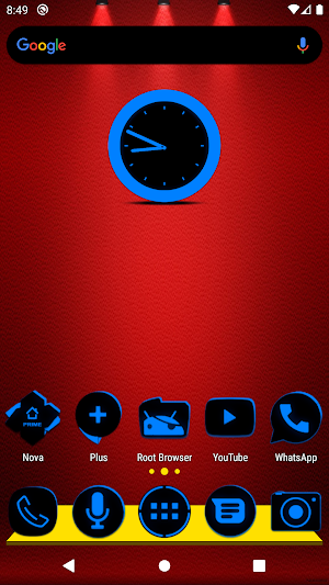 Flat Black and Blue Icon Pack Screenshot 0