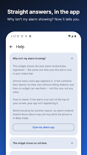 Upcoming Alarm: Next Alarm Screenshot 3