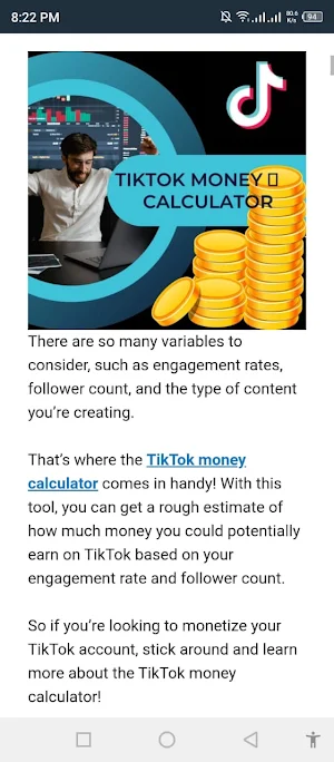 TikTuk Money Calculator Screenshot 2