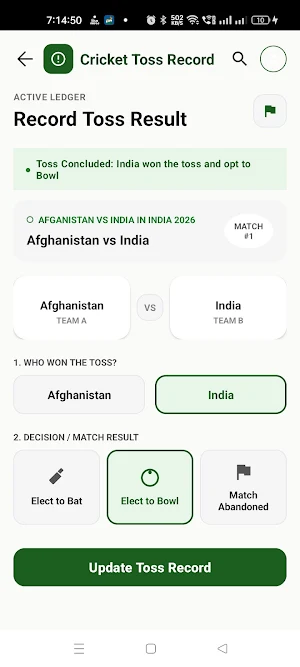 Crictoss - Live Cricket Scores Screenshot 3