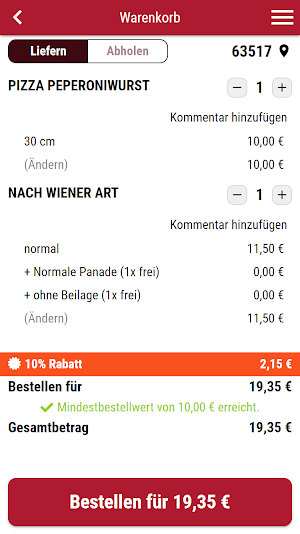 123 Pizzeria Alzenau Screenshot 1
