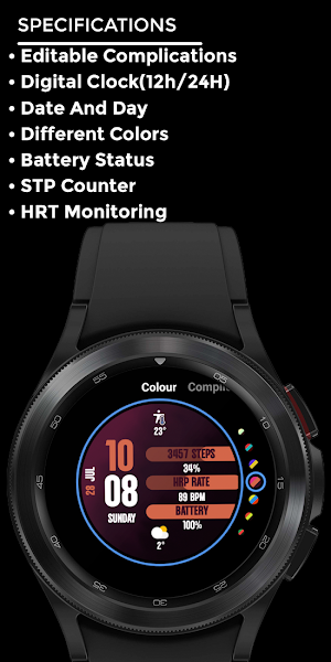 Nighty Digital 32 - watch face Screenshot 3