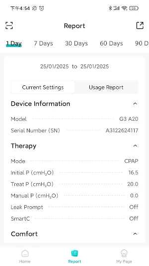 PAP Link Lite: Health Manager Screenshot 2