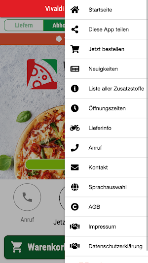 Vivaldi Pizza Service Screenshot 2