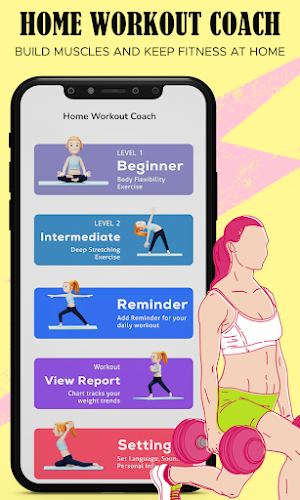 Home workouts fitness coach Screenshot 1