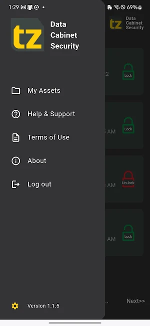 TZ Cabinet Security Screenshot 2