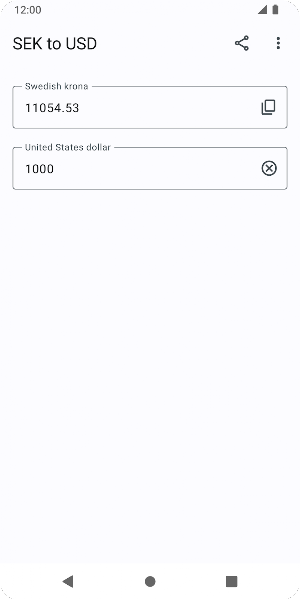 SEK to USD Screenshot 1