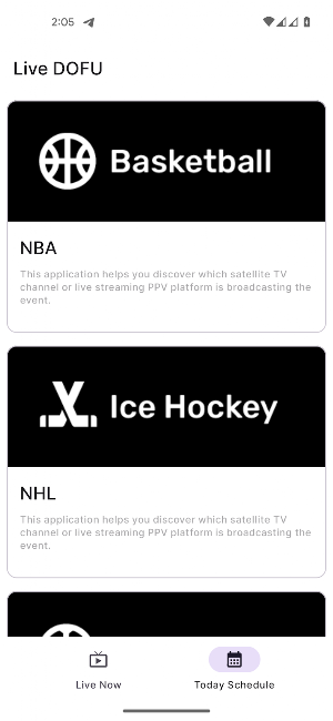 Live Dofu MLB NFL NHL NBA NCAA Screenshot 1
