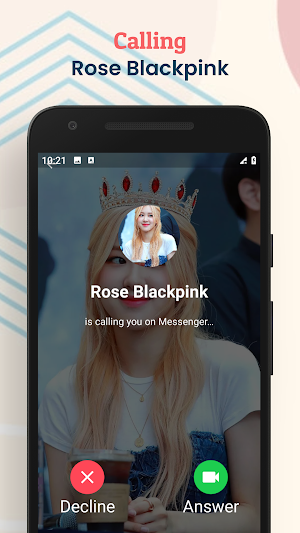 Rosé Fake Chat & Fake Call Screenshot 2