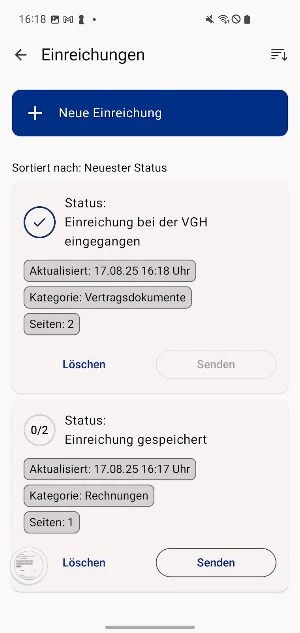 VGH Gesundheit Screenshot 2
