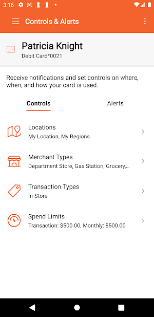 TRUFI CU CARD Screenshot 1
