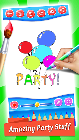 Party Coloring Book & Drawing Game Screenshot 2