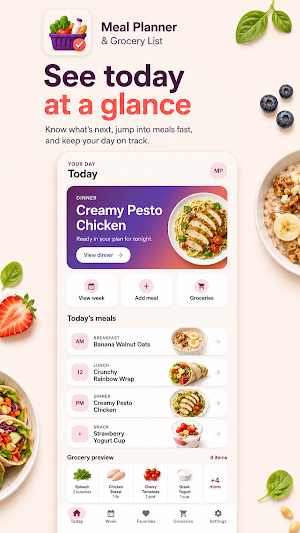 Meal Planner & Grocery List Screenshot 1