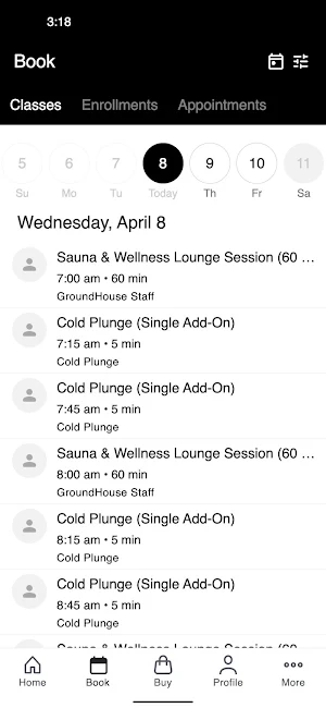 GroundHouse Wellness Club Screenshot 1
