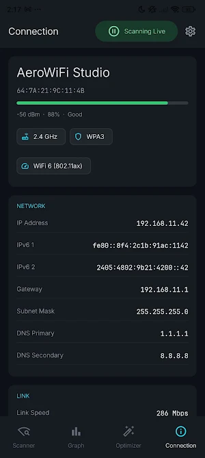 AeroWiFi: Network Analyzer Screenshot 3