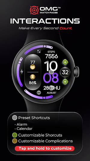 OMG 409 - Digital Watch Face Screenshot 2